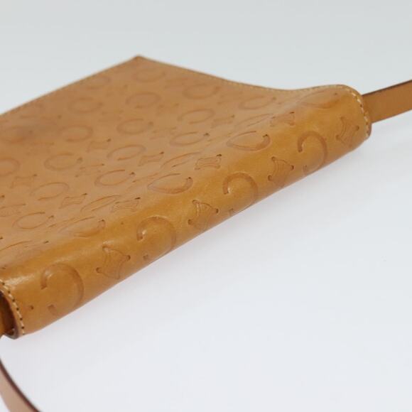 CELINE C Macadam Canvas Shoulder Bag Leather Brown Gold - Picture 6 of 12